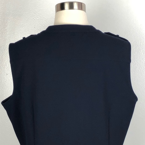 New DKNY button down sleeveless sheath dress blue - Picture 8 of 8